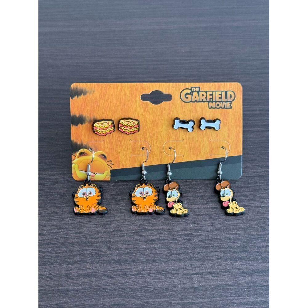 The Garfield Movie Baby Garfield & Odie Earrings Set